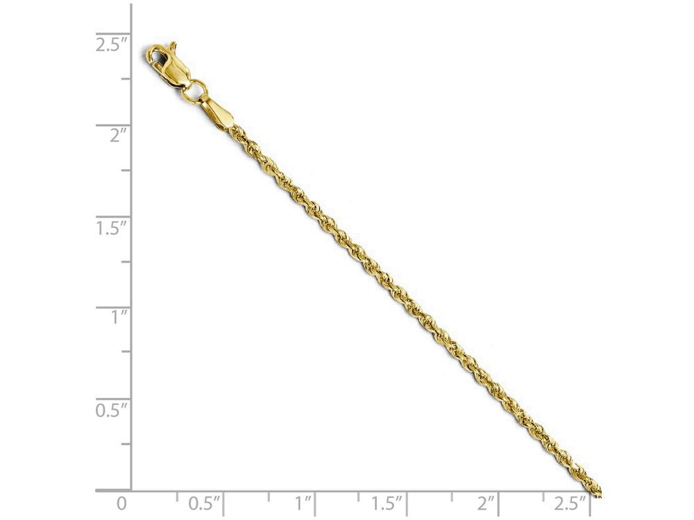FJC Finejewelers 14k Yellow Gold 1.75mm Bright Cut Rope Chain Necklace