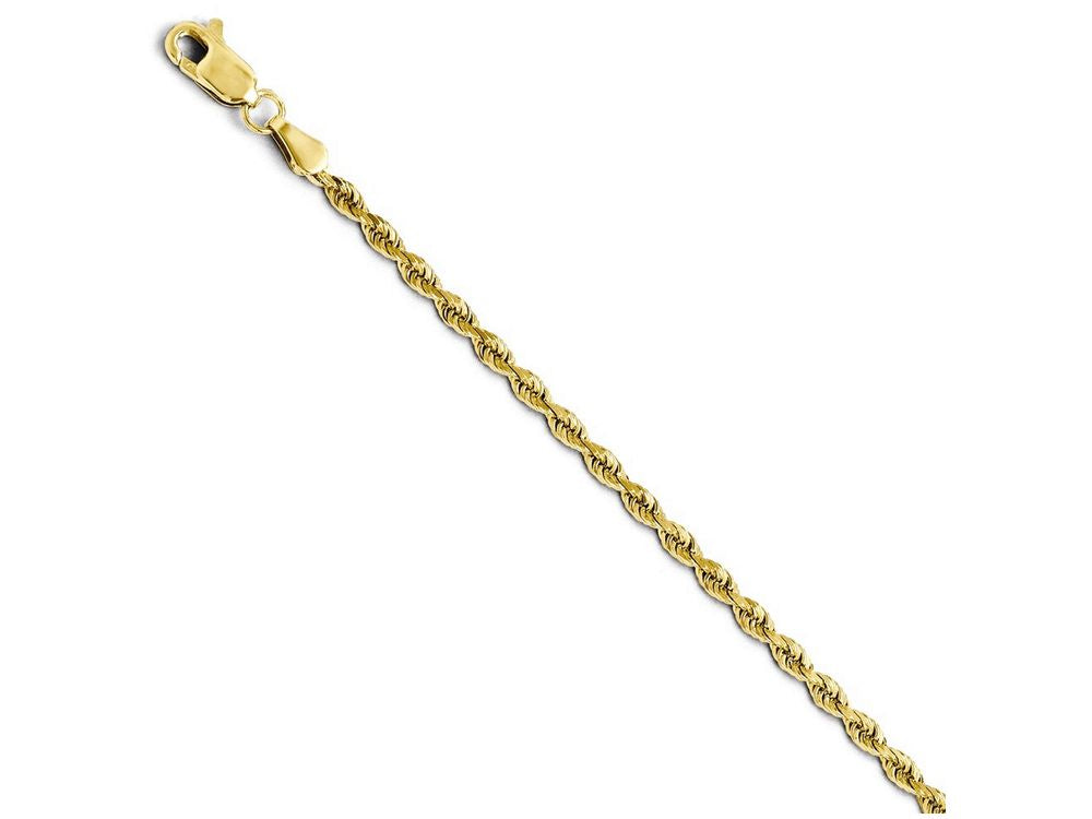 FJC Finejewelers 14k Yellow Gold 2.50mm Bright Cut Rope Chain Bracelet