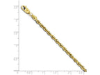 FJC Finejewelers 14k Yellow Gold 3.00mm Bright Cut Rope Chain Necklace