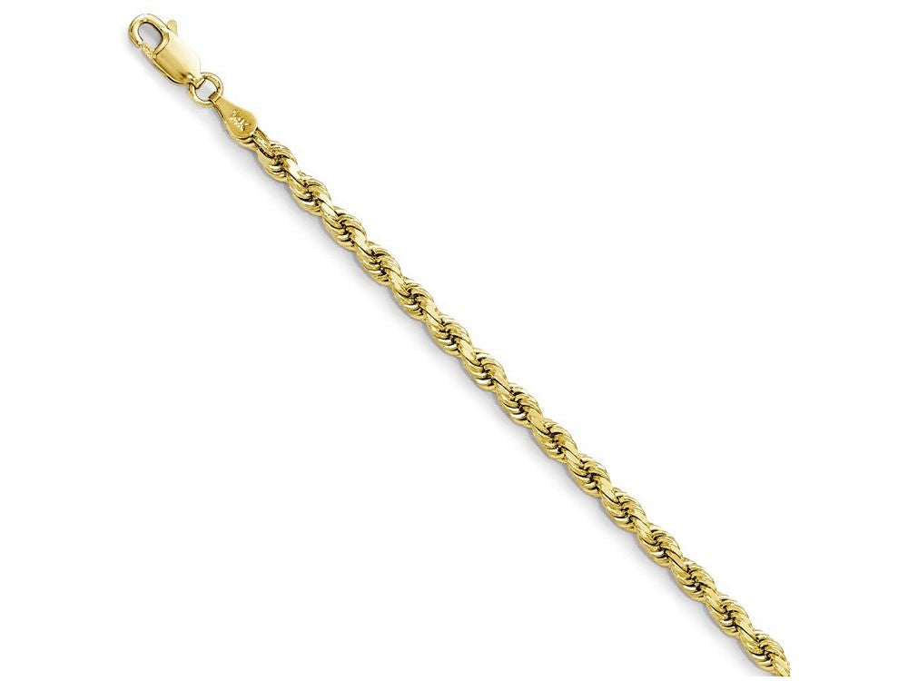 FJC Finejewelers 14k Yellow Gold 3.5mm Bright Cut Rope Chain Bracelet