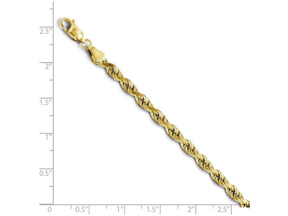 FJC Finejewelers 14k Yellow Gold 4.00mm Bright Cut Rope Chain Bracelet
