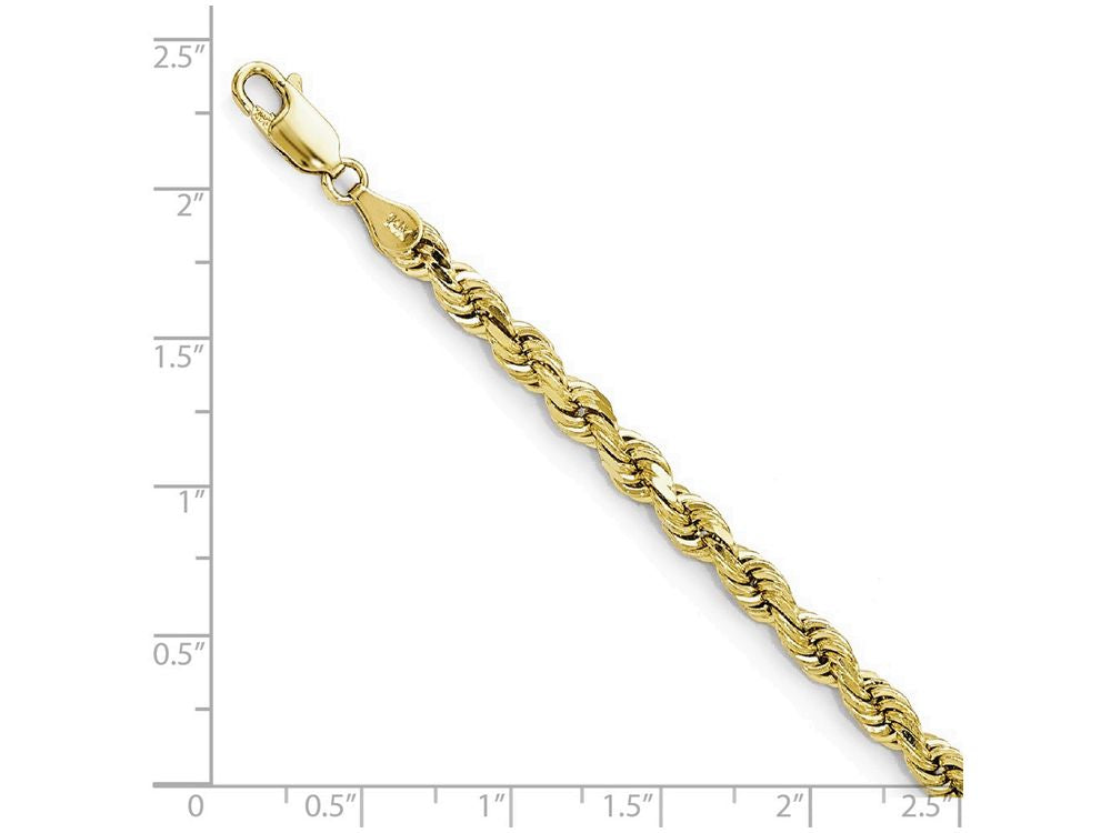 FJC Finejewelers 14k Yellow Gold 5.0mm Bright Cut Rope Chain Necklace