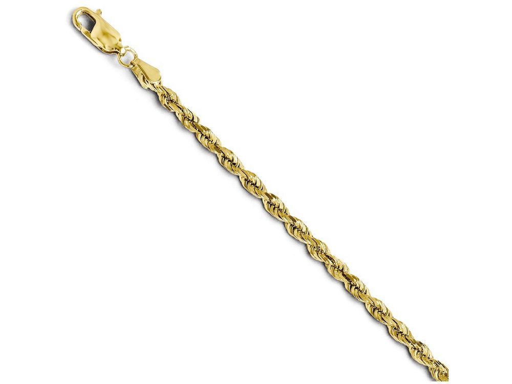 FJC Finejewelers 14k Yellow Gold 2.75mm Bright Cut Lightweight Rope Chain Bracelet