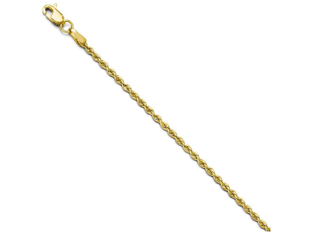FJC Finejewelers 14k Yellow Gold 2.0mm Solid Rope Chain Necklace