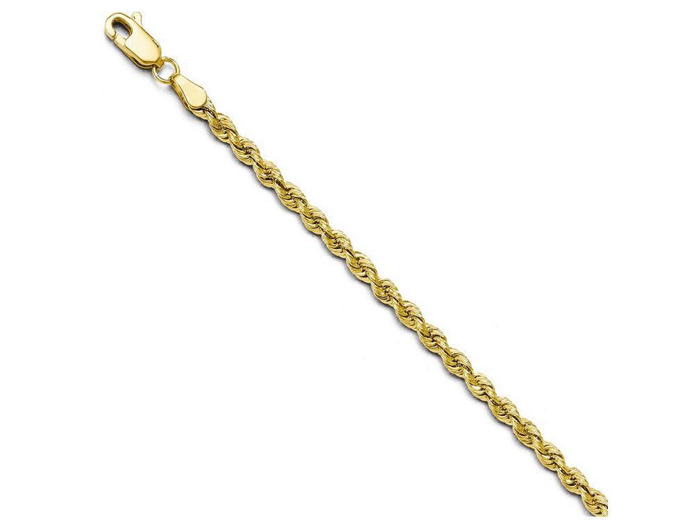 FJC Finejewelers 14k Yellow Gold 3.0mm Solid Rope Chain Bracelet