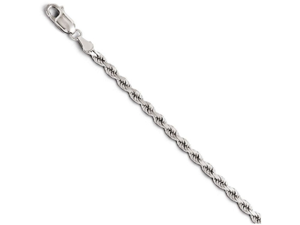 FJC Finejewelers 14k White Gold 3.00mm Bright Cut Rope Chain Necklace