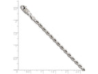 FJC Finejewelers 14k White Gold 3.00mm bright  Cut Rope Chain Bracelet