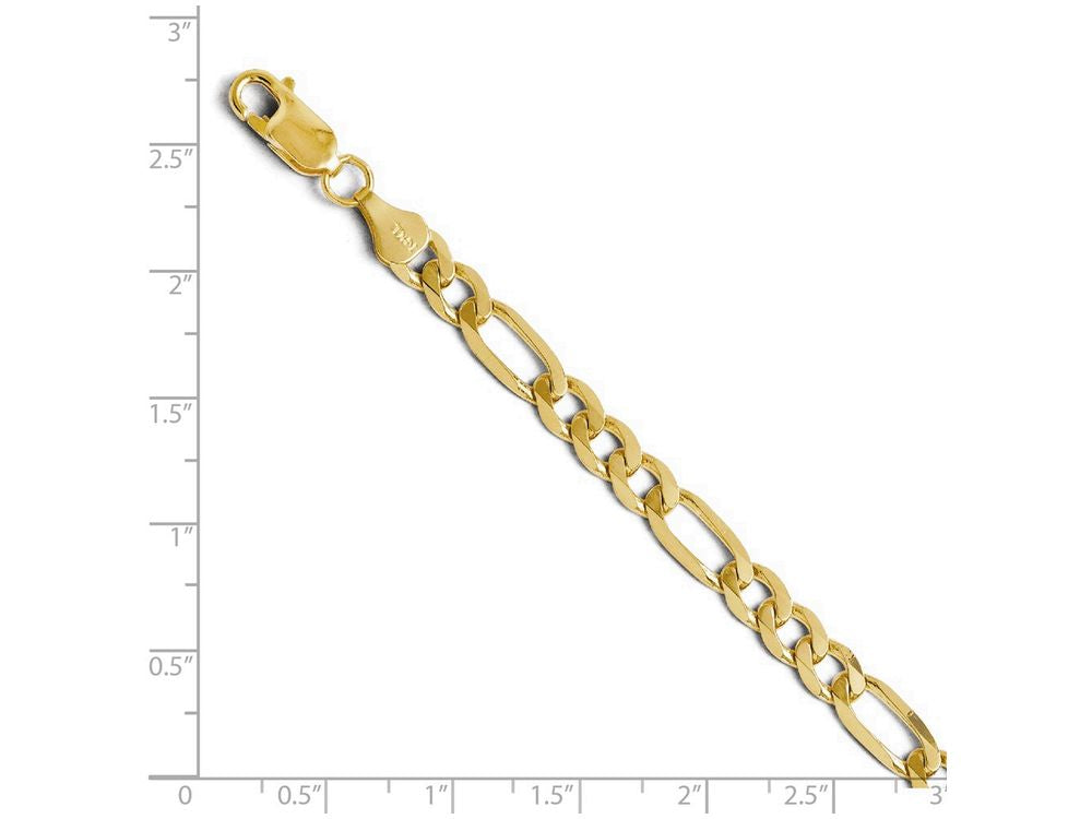 FJC Finejewelers 14k Yellow Gold 6.25mm Flat Figaro Chain Necklace