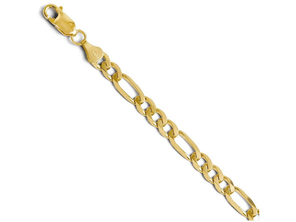 FJC Finejewelers 14k Yellow Gold 6.25mm Flat Figaro Bracelet
