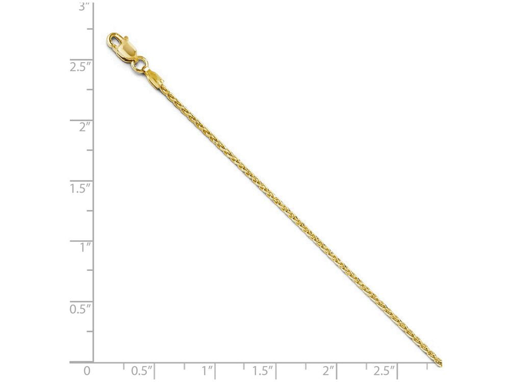 FJC Finejewelers 14k Yellow Gold 1.3mm Bright Cut Wheat Chain Necklace