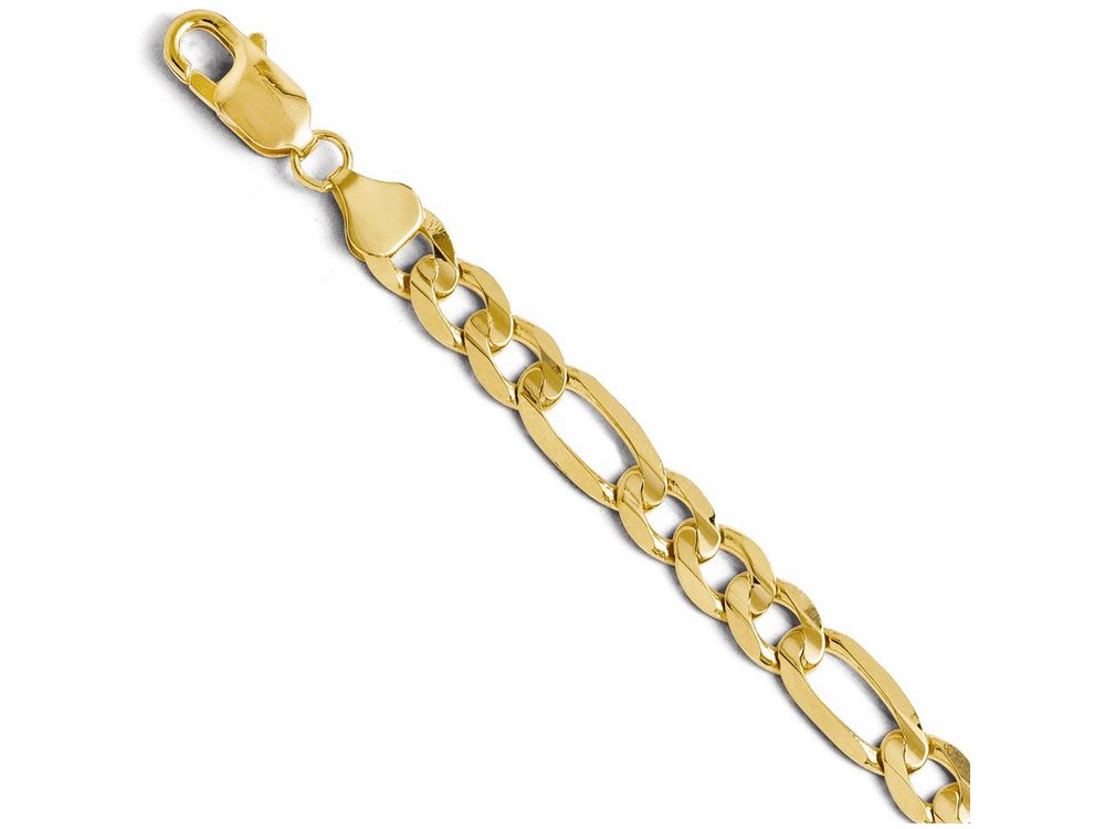FJC Finejewelers 14k Yellow Gold 7.0mm Flat Figaro Chain Necklace