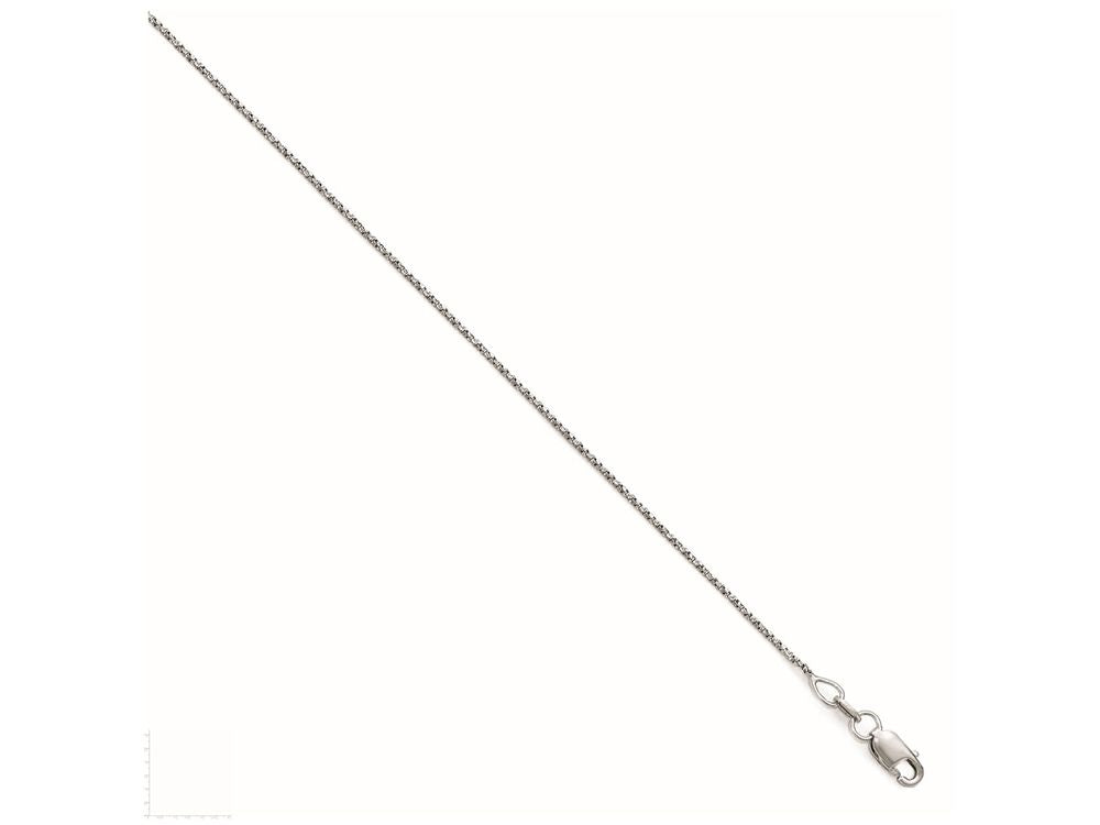 FJC Finejewelers 14k White Gold Bright Cut Twisted Box Chain Necklace