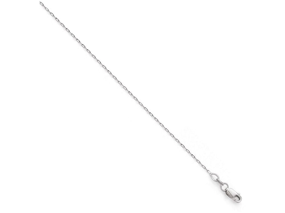 FJC Finejewelers 14k White Gold Bright Cut Long Open Link Chain Necklace