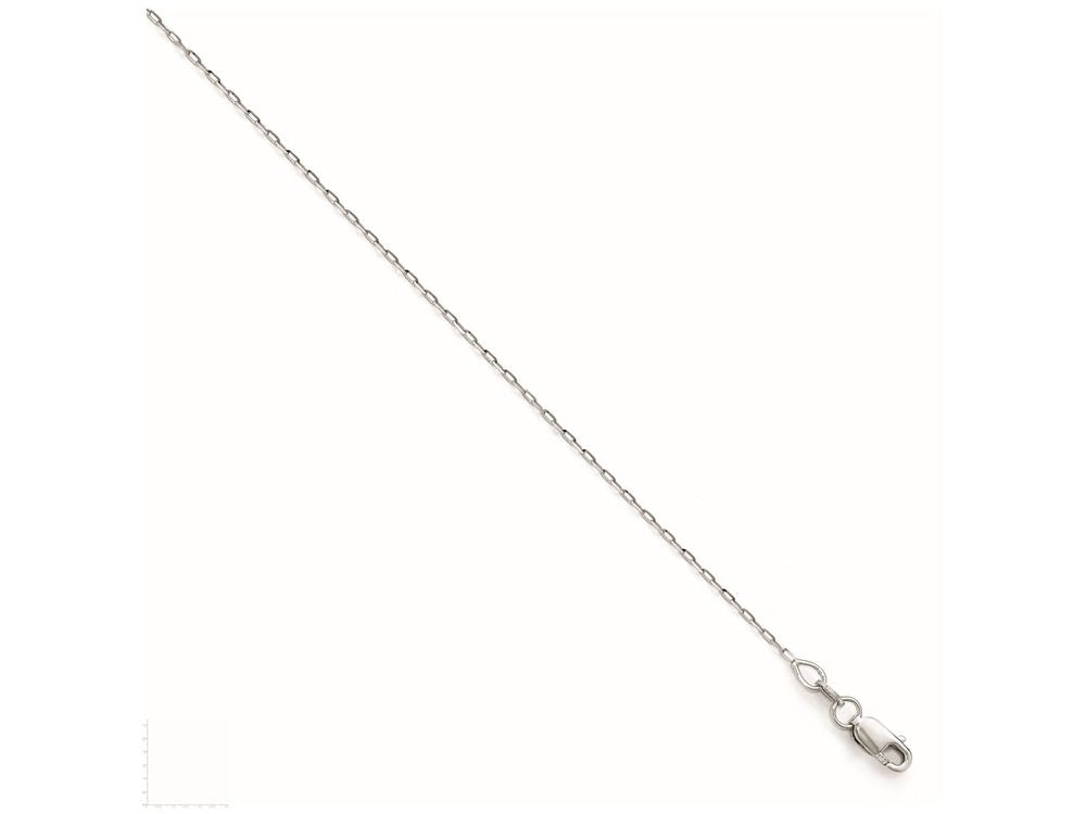 FJC Finejewelers 14k White Gold Bright Cut Long Open Link Chain Necklace