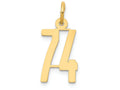 FJC Finejewelers 14k Yellow Gold Small Polished Elongated 74 Charm