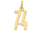 FJC Finejewelers 14k Yellow Gold Small Polished Elongated 74 Charm
