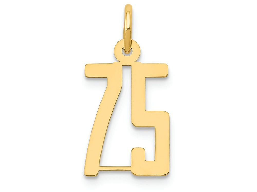 FJC Finejewelers 14k Yellow Gold Small Polished Elongated 75 Charm