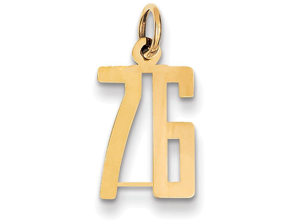 FJC Finejewelers 14k Yellow Gold Small Polished Elongated 76 Charm