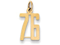 FJC Finejewelers 14k Yellow Gold Small Polished Elongated 76 Charm