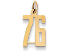 FJC Finejewelers 14k Yellow Gold Small Polished Elongated 76 Charm