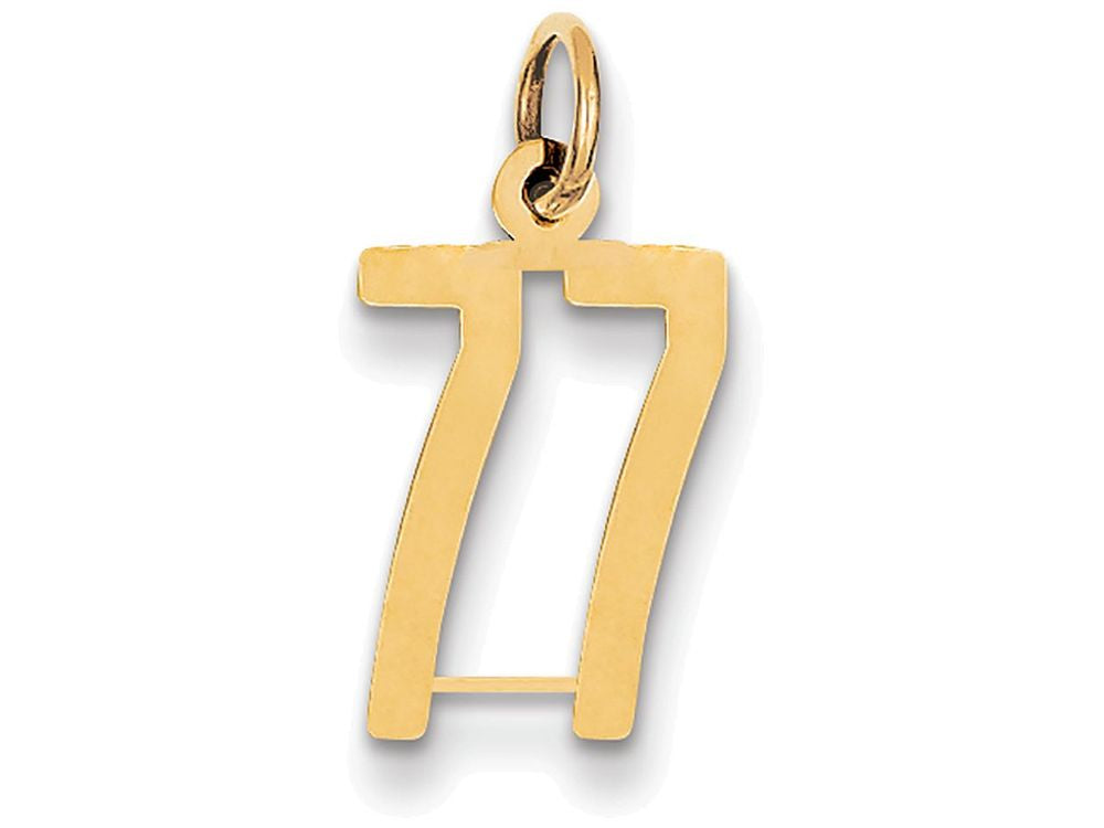 FJC Finejewelers 14k Yellow Gold Small Polished Elongated 77 Charm