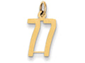 FJC Finejewelers 14k Yellow Gold Small Polished Elongated 77 Charm