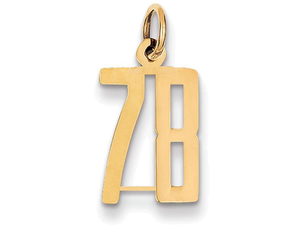 FJC Finejewelers 14k Yellow Gold Small Polished Elongated 78 Charm