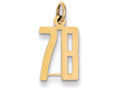 FJC Finejewelers 14k Yellow Gold Small Polished Elongated 78 Charm