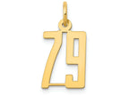 FJC Finejewelers 14k Yellow Gold Small Polished Elongated 79 Charm