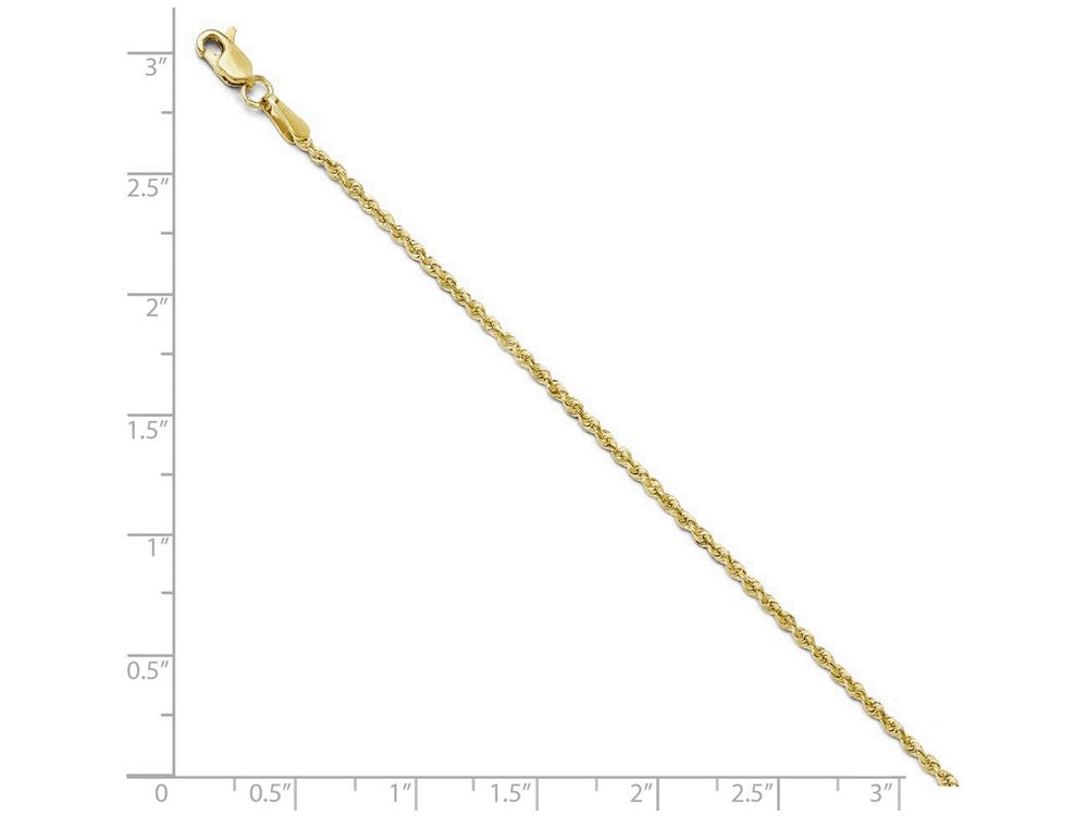 FJC Finejewelers 10k 1.75mm Bright Cut Rope Chain Necklace
