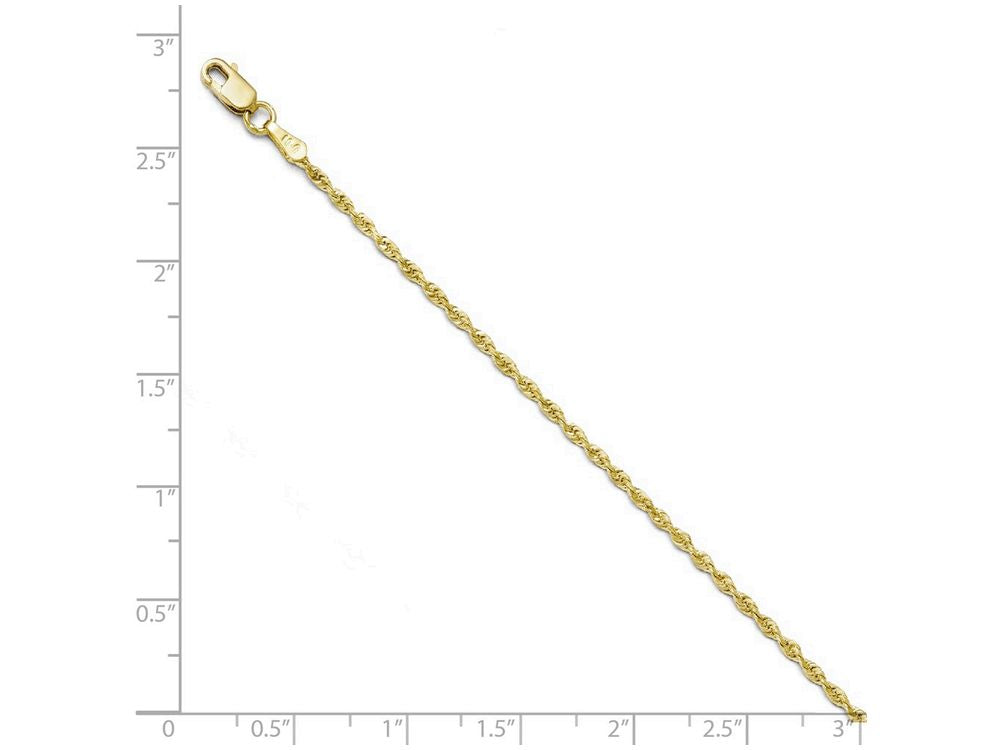 FJC Finejewelers 10k 2.00mm x 30 inch Bright Cut Rope Chain Necklace