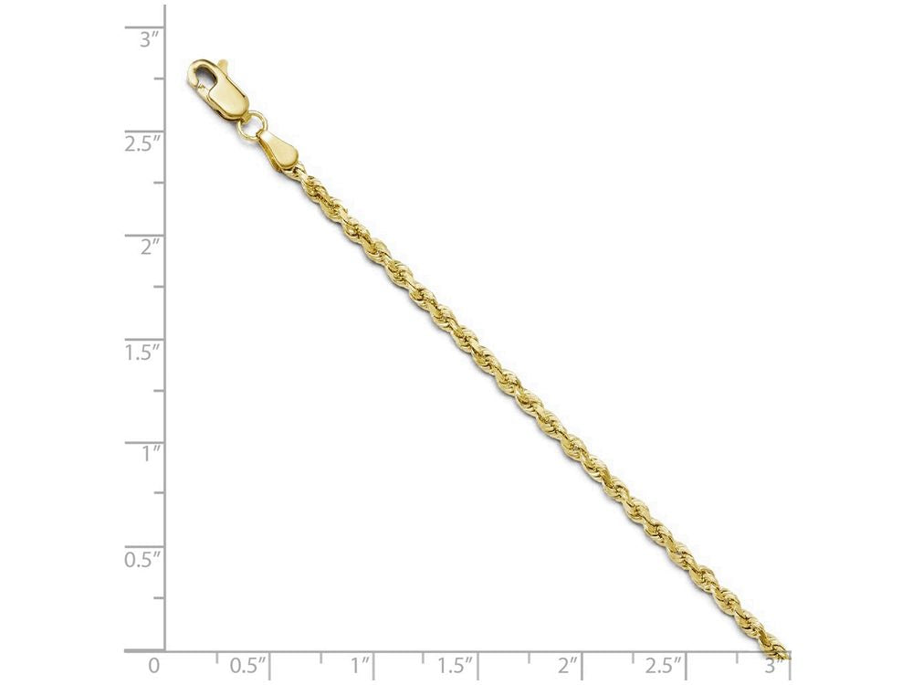 FJC Finejewelers 10k 2.5mm x 20 inch Bright Cut Rope Chain Necklace