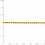 FJC Finejewelers 10k 2.5mm Bright Cut Rope Chain Necklace