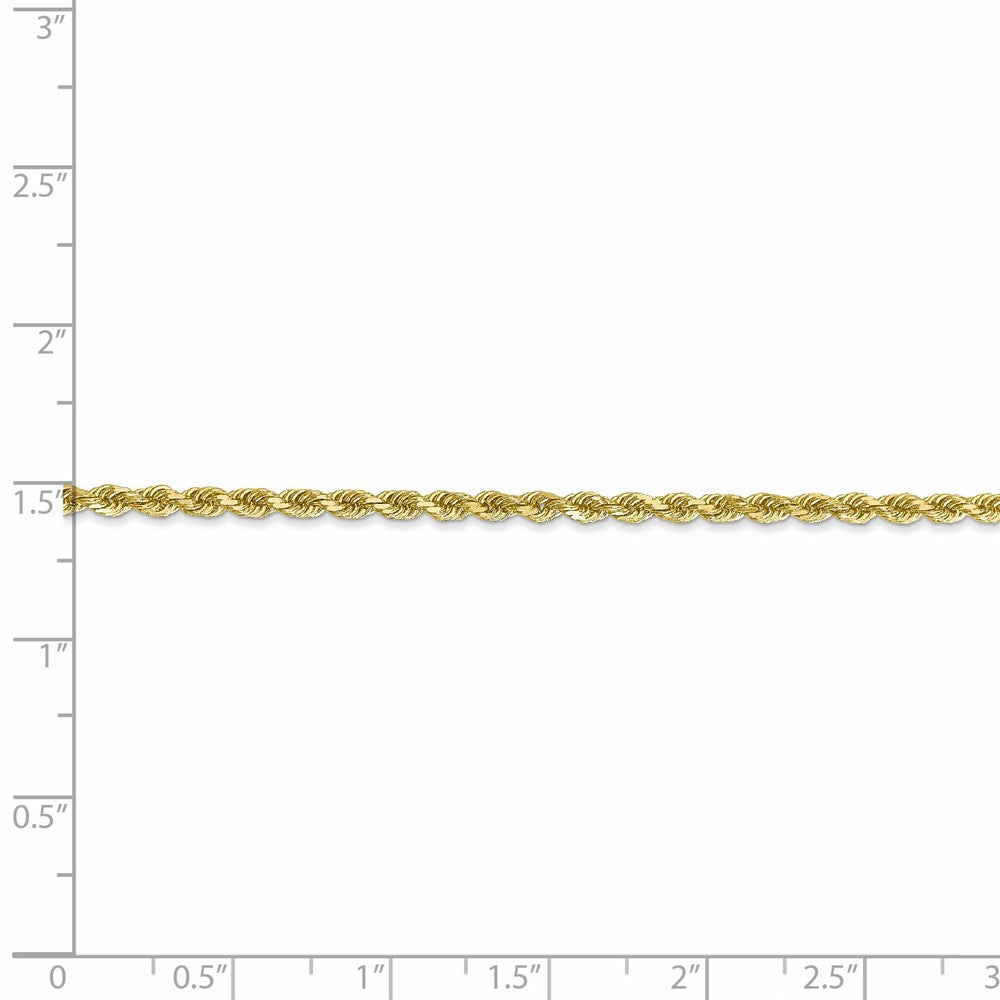 FJC Finejewelers 10k 2.5mm Bright Cut Rope Chain Bracelet