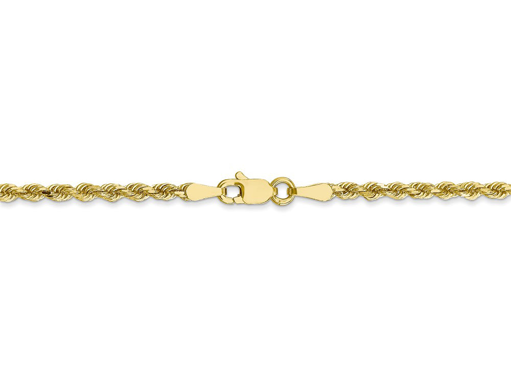 FJC Finejewelers 10k 2.5mm Bright Cut Rope Chain Bracelet
