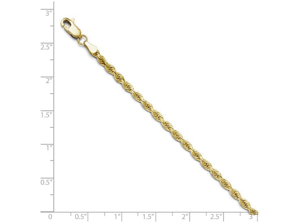 FJC Finejewelers 10k 2.75mm Bright Cut Rope Chain Necklace