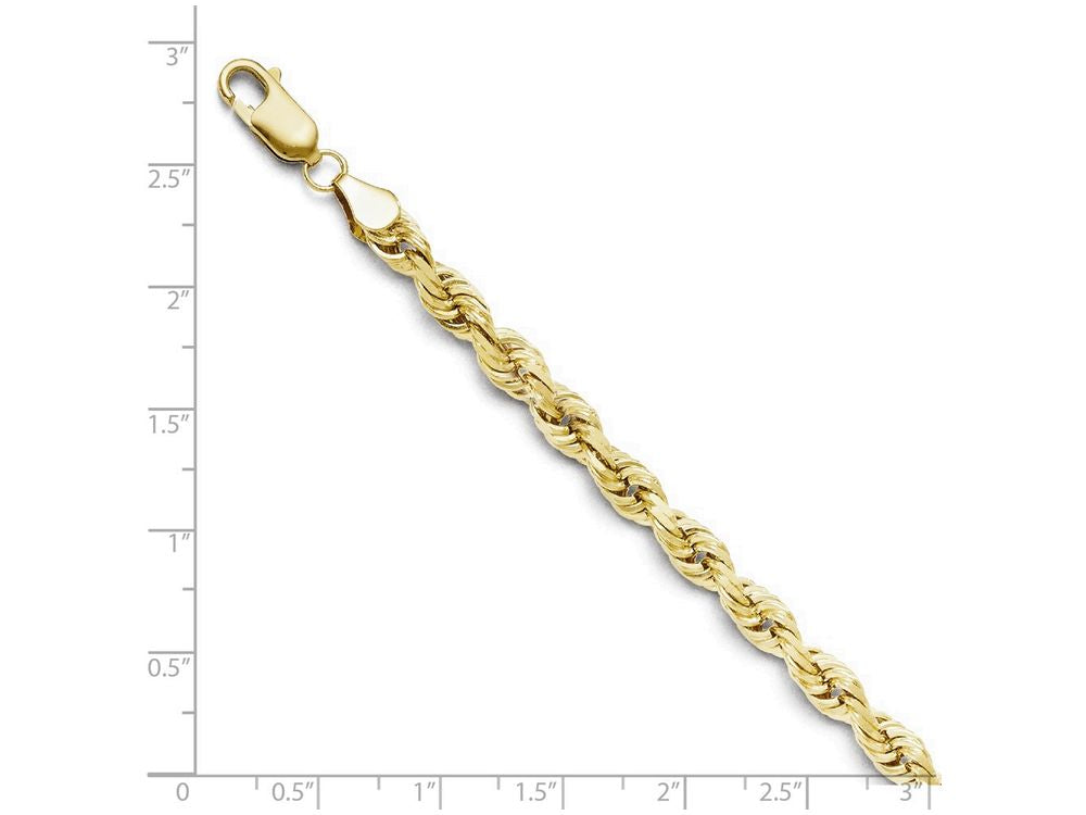 FJC Finejewelers 10k 6.00mm Bright Cut Rope Chain Necklace