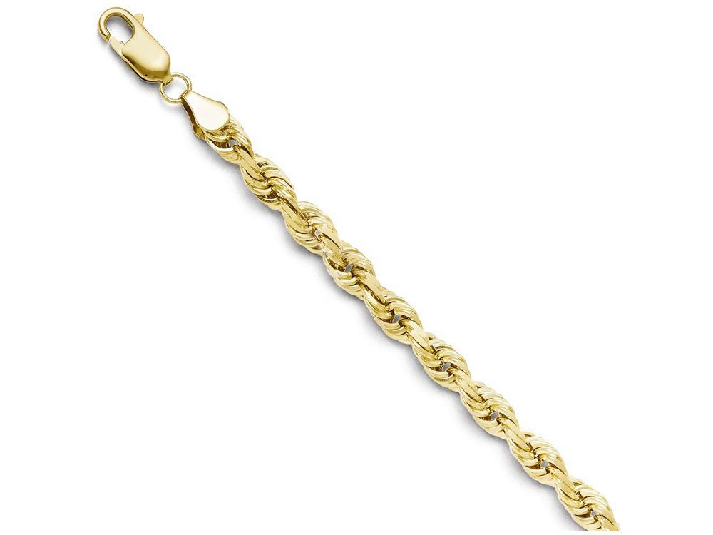 FJC Finejewelers 10k 6.00mm Bright Cut Rope Chain Bracelet
