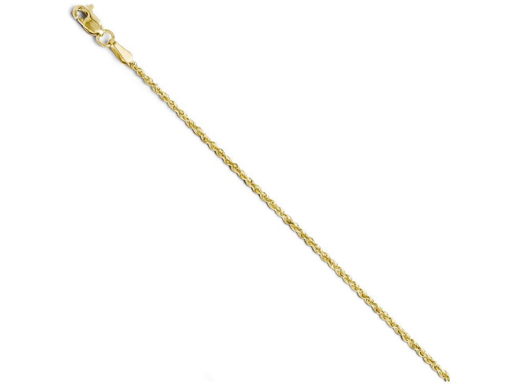 FJC Finejewelers 10k 1.8mm Bright Cut Lightweight Rope Chain Bracelet