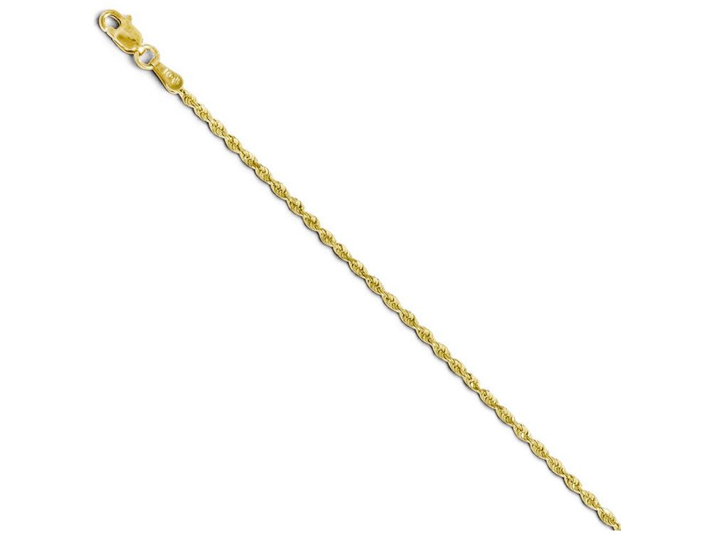 FJC Finejewelers 10k 2.00mm Bright Cut Lightweight Rope Chain Bracelet