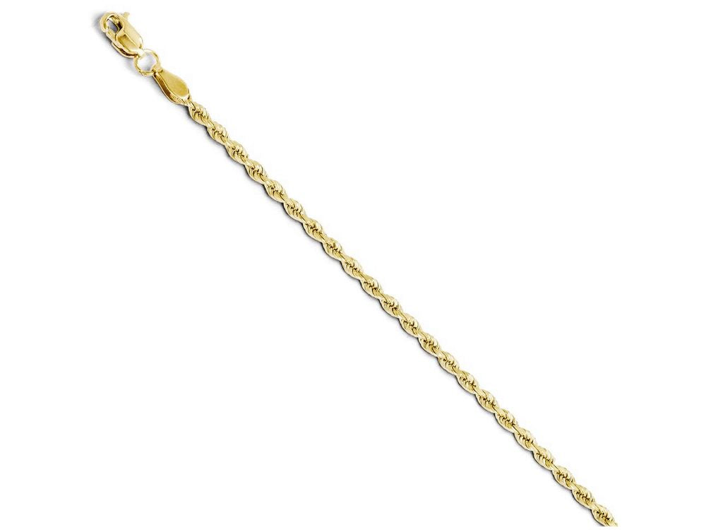 FJC Finejewelers 10k 2.9mm Bright Cut Lightweight Rope Chain Bracelet