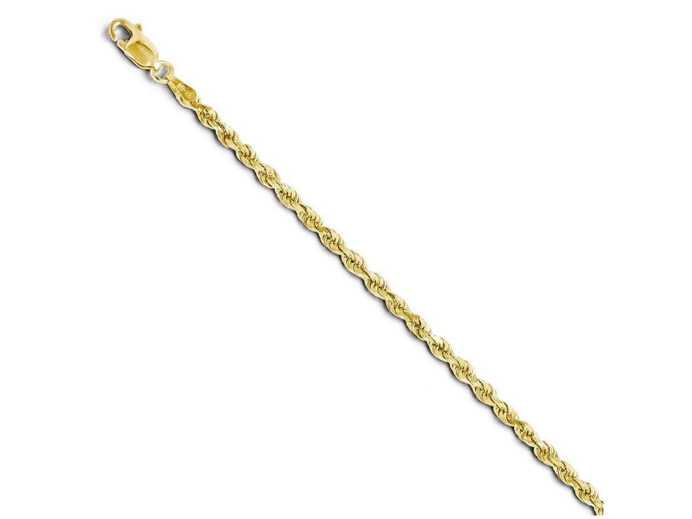 FJC Finejewelers 10k 3.0mm Bright Cut Lightweight Rope Chain Necklace