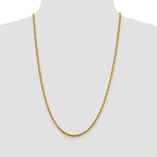 FJC Finejewelers 10k 3.0mm Bright Cut Lightweight Rope Chain Necklace