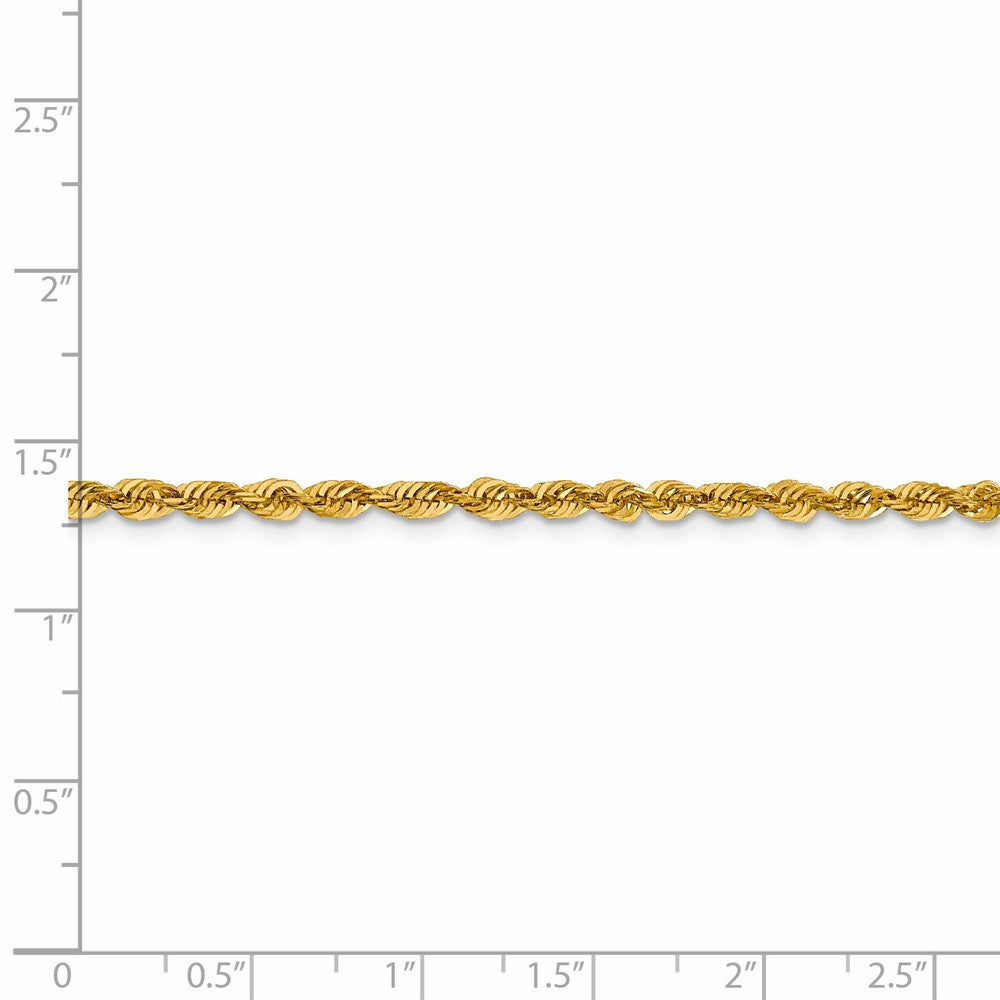 FJC Finejewelers 10k 3.0mm Bright Cut Lightweight Rope Chain Bracelet