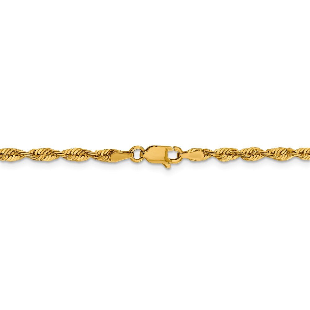 FJC Finejewelers 10k 3.0mm Bright Cut Lightweight Rope Chain Bracelet