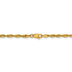 FJC Finejewelers 10k 3.0mm Bright Cut Lightweight Rope Chain Bracelet