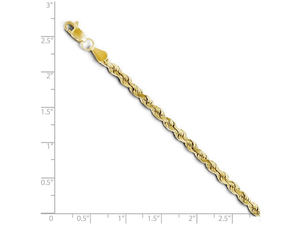 FJC Finejewelers 10k 4.0mm Bright Cut Lightweight Rope Chain Necklace