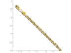 FJC Finejewelers 10k 3.5mm Bright Cut Lightweight Rope Chain Bracelet