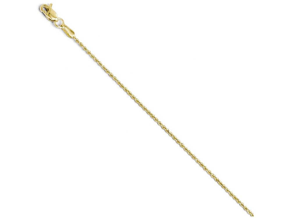 FJC Finejewelers 10k 1.5mm Bright Cut Lightweight Rope Chain Necklace