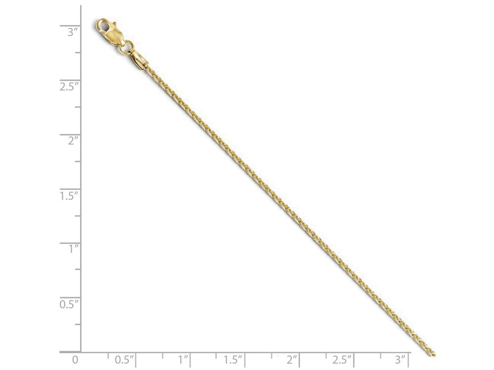 FJC Finejewelers 10k 1.5mm Bright Cut Wheat Chain Necklace